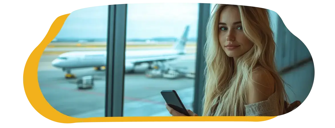 Zufriedene Passagierin im Taxi